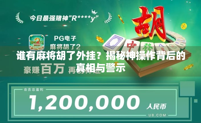 谁有麻将胡了外挂？揭秘神操作背后的真相与警示